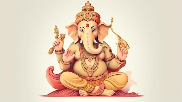 Illustrazione di Ganesha Chaturthi Ganesha AI generativa