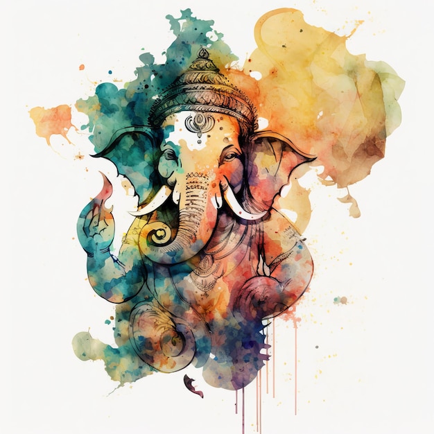 Illustrazione di Ganesha Chaturthi Ganesha AI generativa