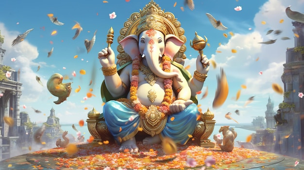 Illustrazione di Ganesha Chaturthi Ganesha