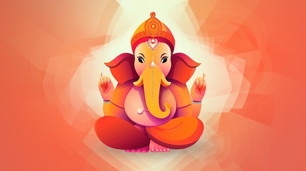 Illustrazione di ganesha per ganesh chaturthi e diwali Ai generativa