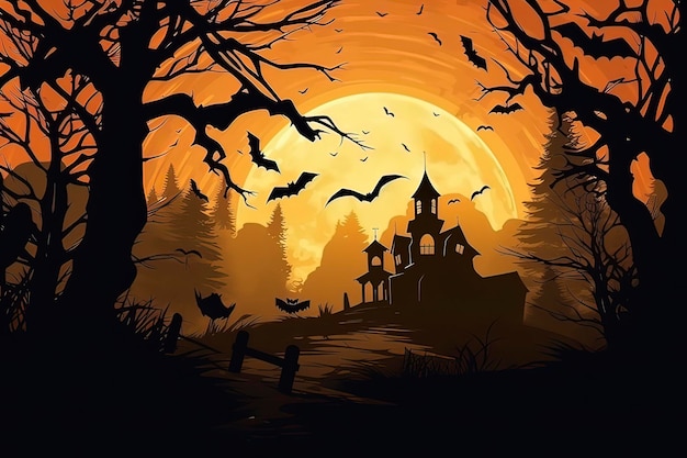 Illustrazione di Halloween Immagine generata dalla tecnologia AI