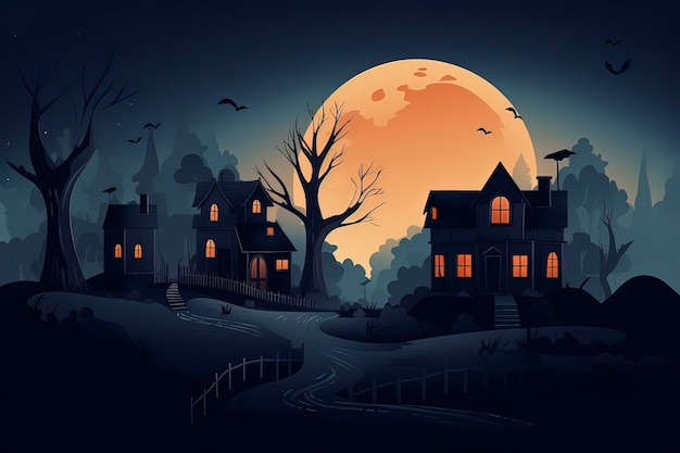 Illustrazione di Halloween Immagine generata dalla tecnologia AI