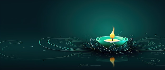 Illustrazione di Happy Diwali di Burning Diya On Happy Diwali Diwali Celebration Festival of Lights con sfondo
