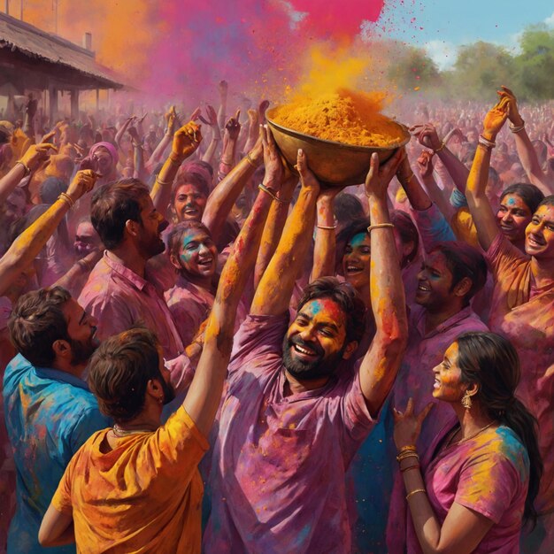 Illustrazione di Happy Holi Festival