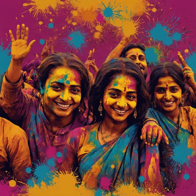 Illustrazione di Happy Holi Festival