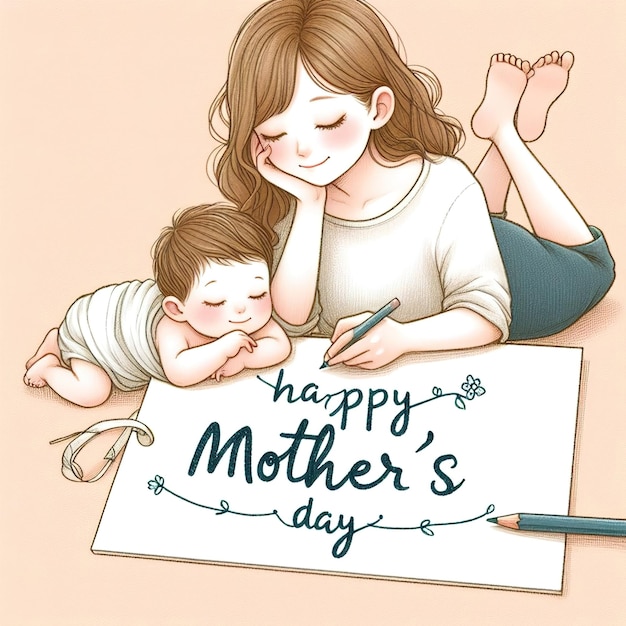 Illustrazione di Happy Mothers Day