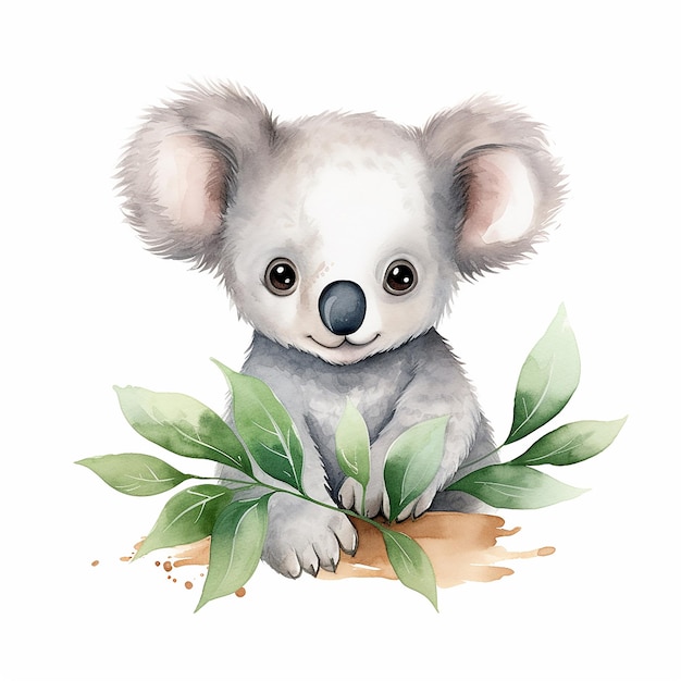 Illustrazione di Koala con colore Watersplash