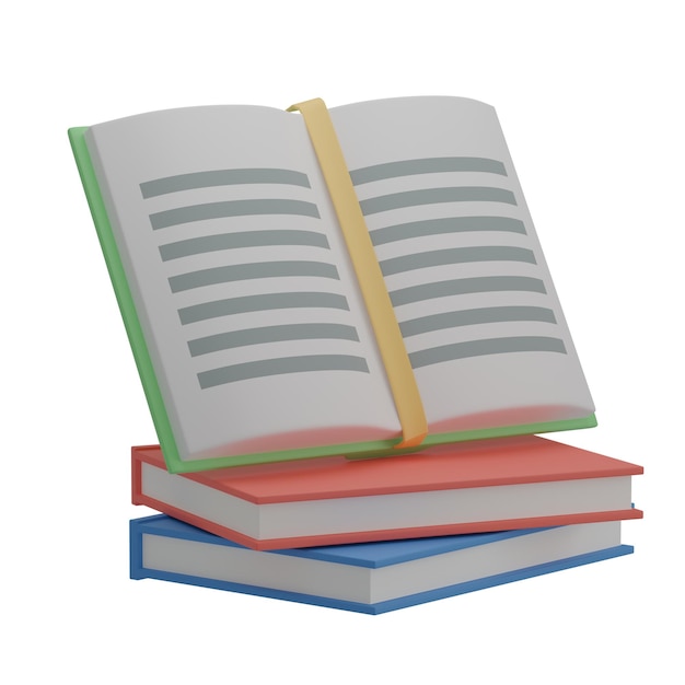 Illustrazione di libri 3D