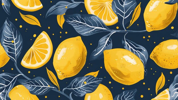 illustrazione di limoni in stile gesso