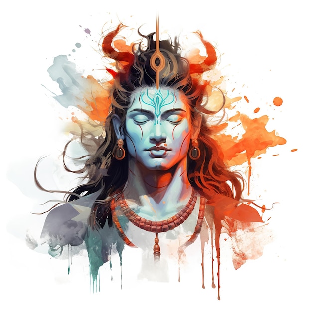 Illustrazione di Lord Shiva per il mese Savan o Maha Shivratri Generative Ai