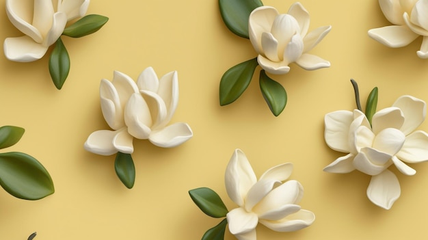 illustrazione di magnolia carta da parati HD 8K immagine fotografica