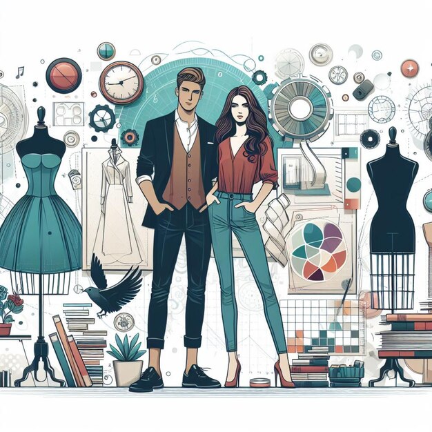 illustrazione di moda e design