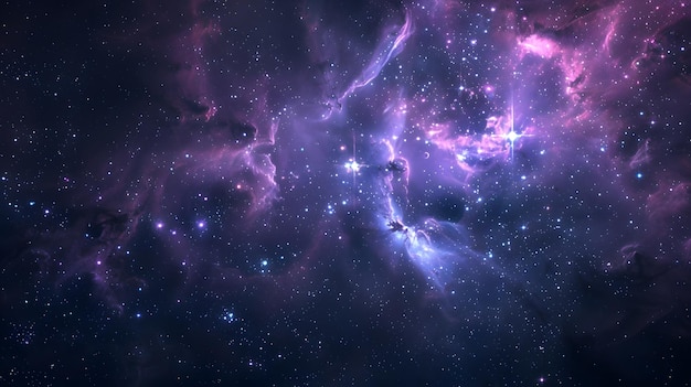 Illustrazione di nebulose spaziali dell'universo per l'uso in progetti di ricerca scientifica e istruzione