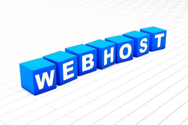 Illustrazione di parola webhost