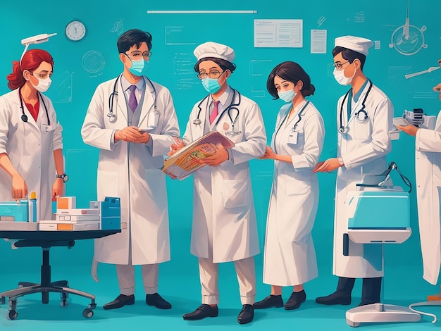 Illustrazione di persone mediche