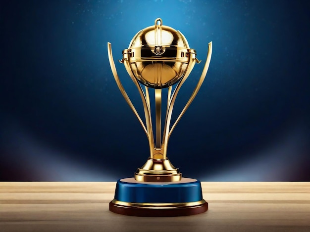 illustrazione di Realistic Golden Cup Trophy per il cricket