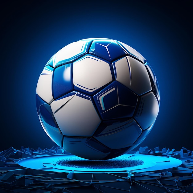 Illustrazione di rendering di calcio 3D palla da calcio
