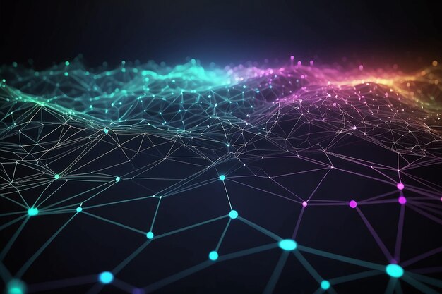 Illustrazione di riserva del fondo del nodo astratto della connessione di rete della griglia