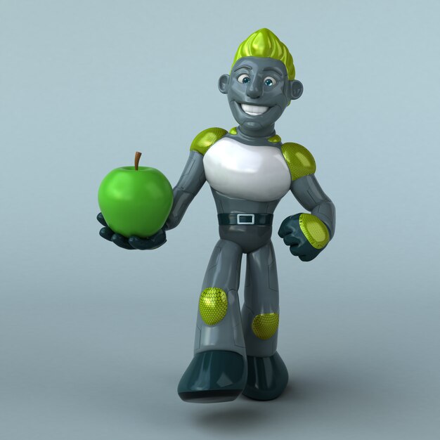 Illustrazione di robot verde