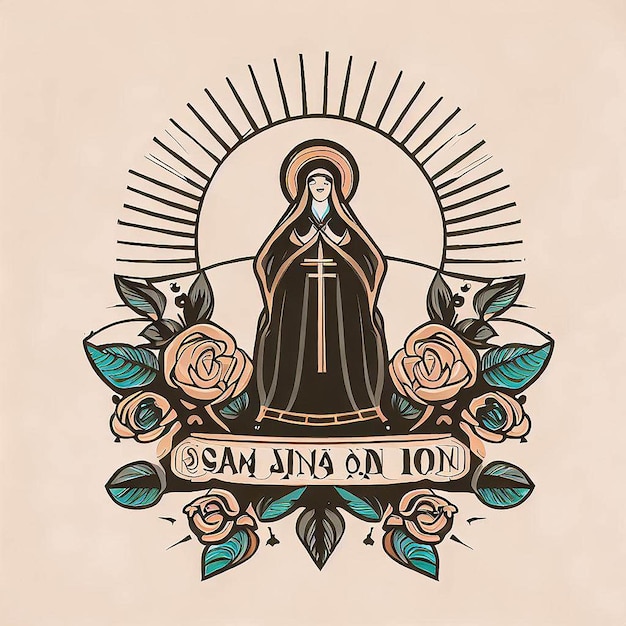 illustrazione di santa rosa di lima