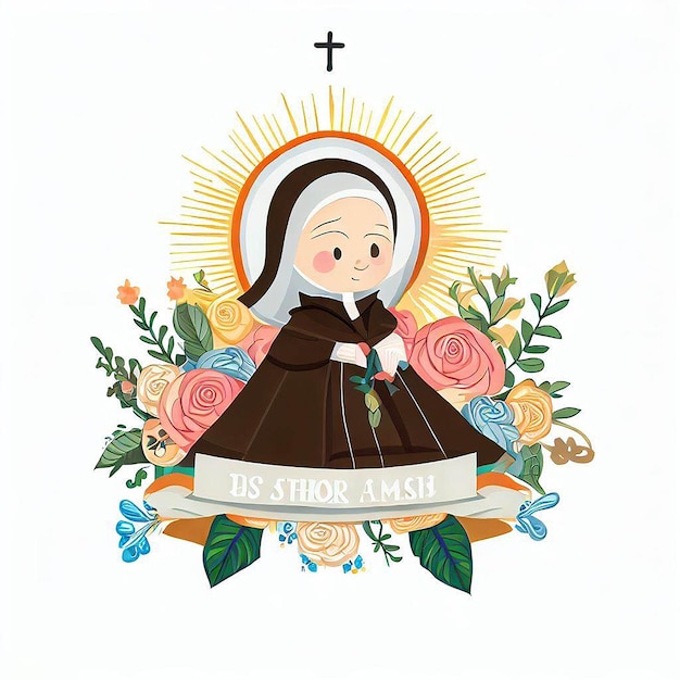 illustrazione di santa rosa di lima