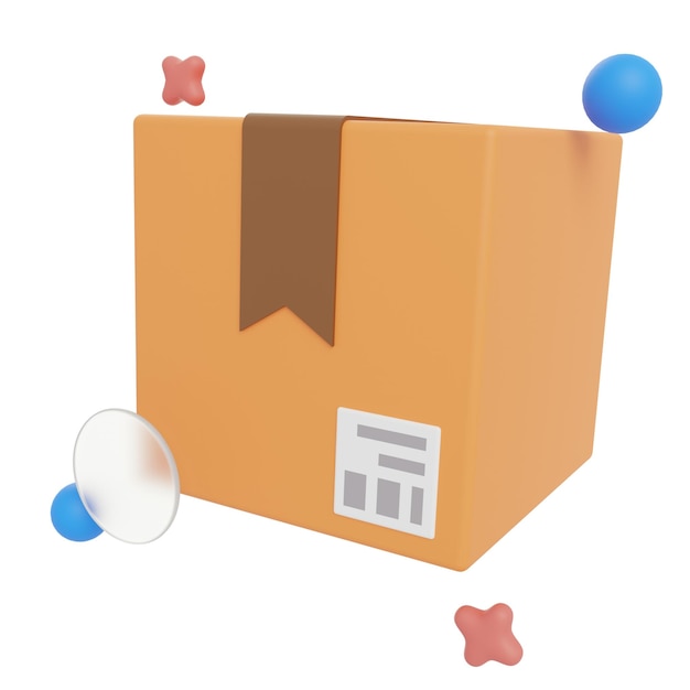 Illustrazione di scatole di consegna 3D
