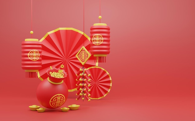 Illustrazione di sfondo Capodanno cinese