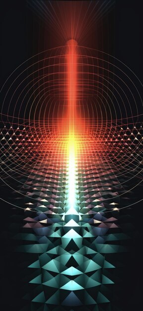 Illustrazione di sfondo dei gradienti di colore astratti di illusione parabolica realizzata con intelligenza artificiale generativa