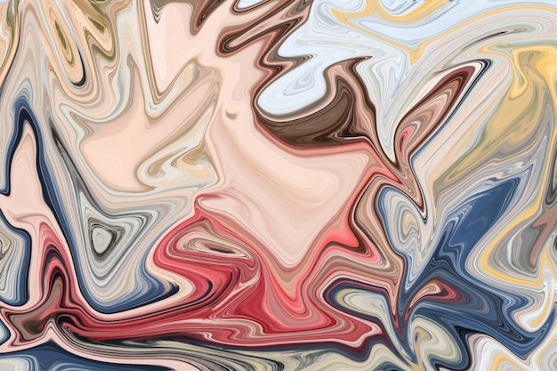 Illustrazione di sfondo del modello di pittura fluida marrone chiaro di arte astratta