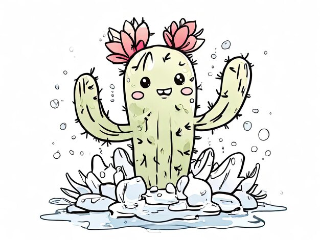 illustrazione di sfondo di cactus