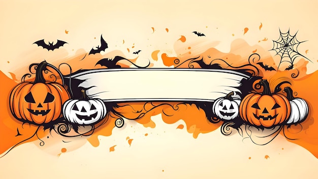 Illustrazione di sfondo di Halloween in stile vettoriale