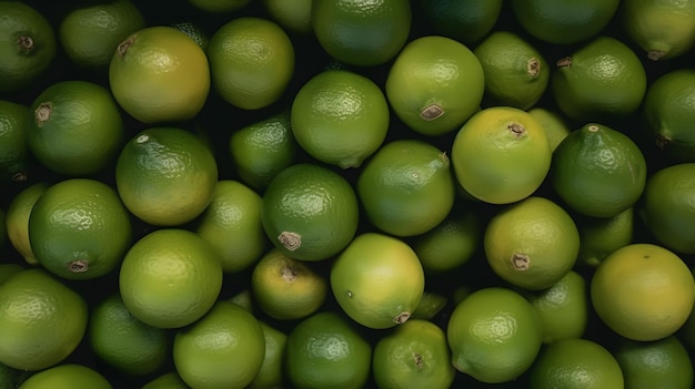 Illustrazione di sfondo di lime verdi maturi freschi IA generativa