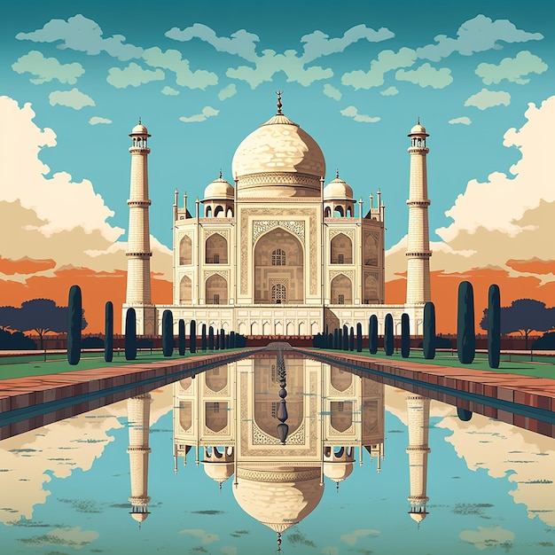 Illustrazione di Taj Mahal