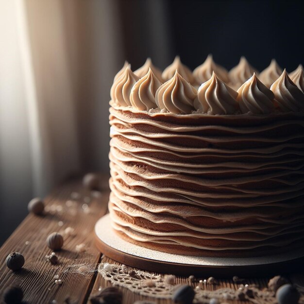 illustrazione di torta di formaggio e cioccolato