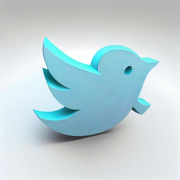 Illustrazione di twitter 3d di uno sfondo