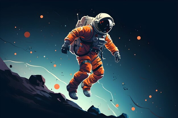 Illustrazione di un astronauta