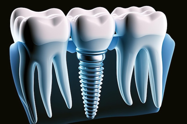 Illustrazione di un impianto dentale