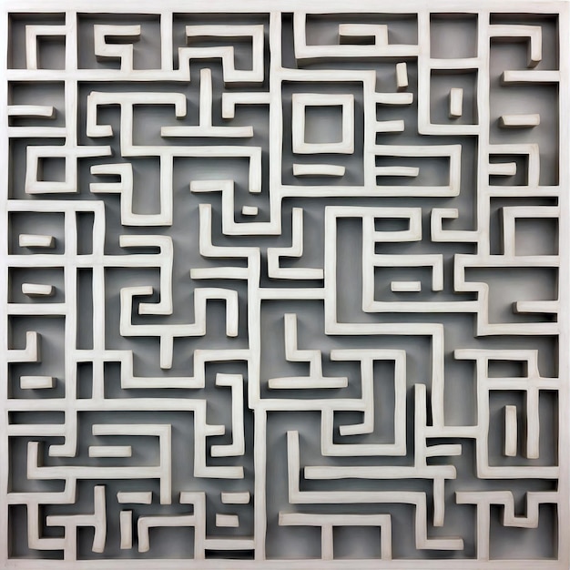 Illustrazione di un labirinto in bianco e nero