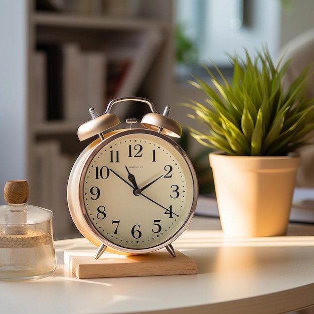 illustrazione di un orologio su una scrivania che simboleggia l'importanza del tempo