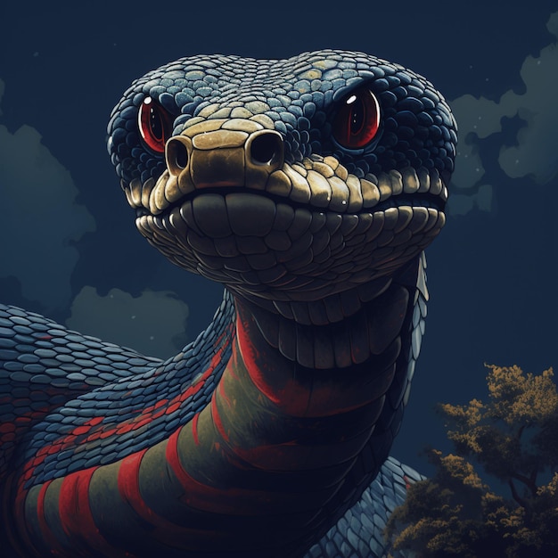 illustrazione di un serpente cobra re