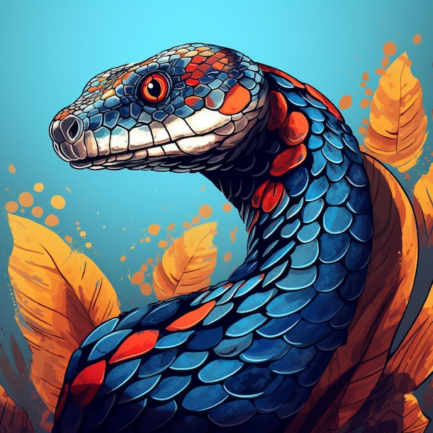 illustrazione di un serpente cobra re