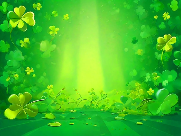 illustrazione di un verde morbido st patricks immagine di sfondo
