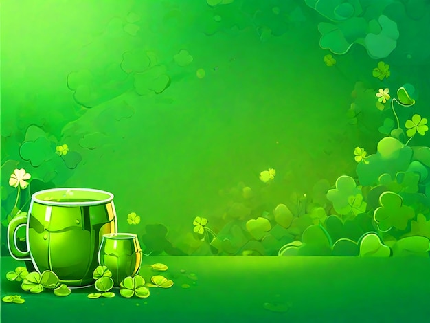 illustrazione di un verde morbido st patricks immagine di sfondo