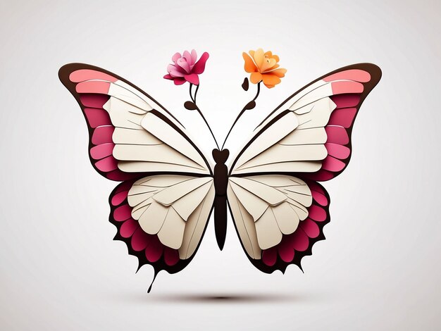 Illustrazione di un vettore a farfalla colorato