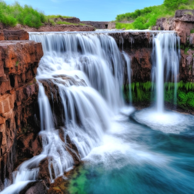 illustrazione di una cascata