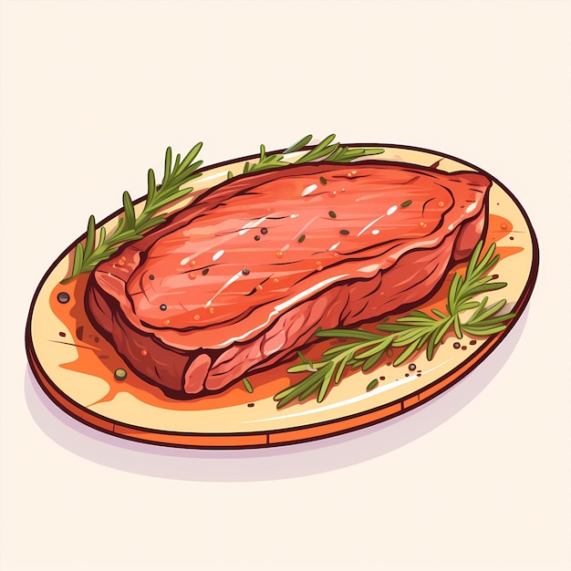 Illustrazione di una deliziosa bistecca