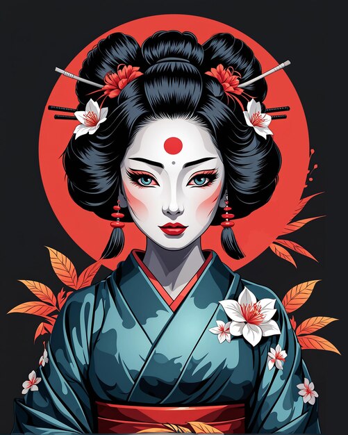 Illustrazione di una geisha