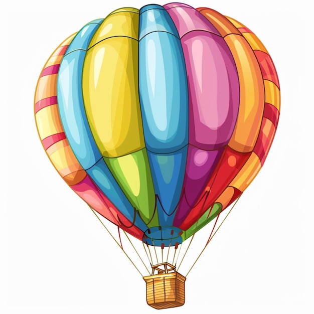 illustrazione di una mongolfiera colorata