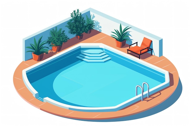 Illustrazione di una semplice piscina