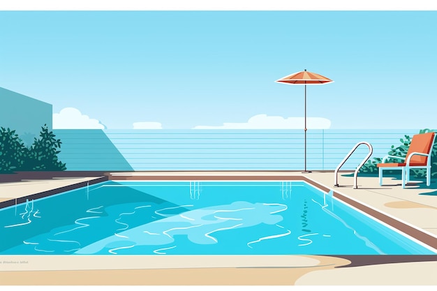 Illustrazione di una semplice piscina